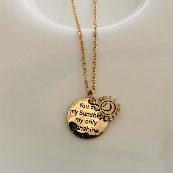 You Are My Sunshine Necklace Pendant- sun charm - Picture 9 of 9